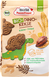 Kinderkekse Dino-Kekse Kakao-Dinkel ab 3 Jahren, 125 g