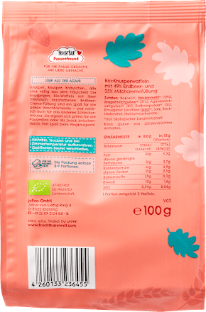 Kindersnack Erdbeer Waffeln ab 3 Jahren, 100 g