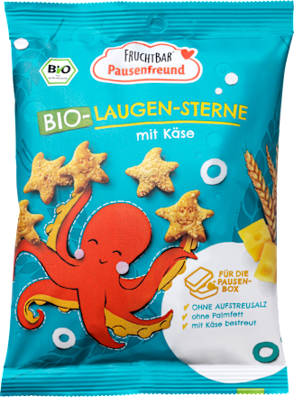 Kindersnack Laugen-Sterne mit Käse, ab 3 Jahren, 70 g