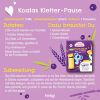 Kindersnack Pausenfreund Frucht-Tasche, Dinkel, Blaubeere, Apfel, Banane ab 3 Jahren (6x22 g), 132 g