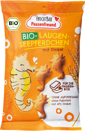 Kindersnack Pausenfreund Laugen-Seepferdchen mit Dinkel ab 3 Jahren, 90 g