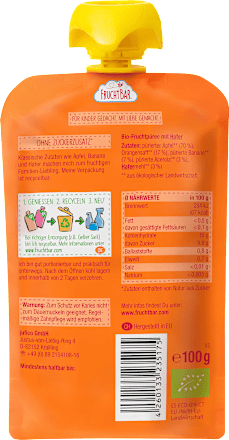 Quetschie Apfel-Banane-Hafer, ab 6 Monaten, 100 g