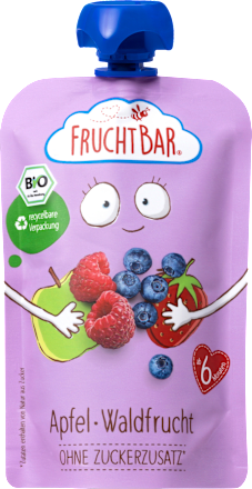 FruchtBar Quetschie Apfel Waldfrucht ab 6 Monaten, 100 g