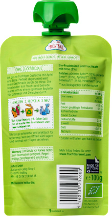 Quetschie Birne, Apfel & Hirse ab 6 Monaten, 100 g