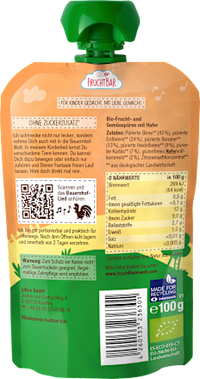 Quetschie Birne, Heidelbeere, Erdbeere, Kürbis & Hafer ab dem 6. Monat, 100 g