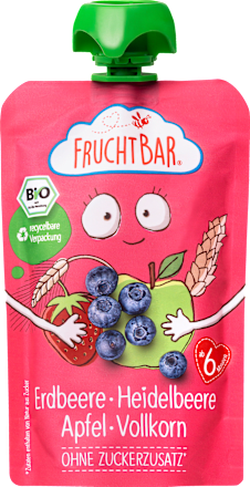 Quetschie Erdbeere, Heidelbeere, Apfel & Vollkorn ab 6 Monaten, 100 g