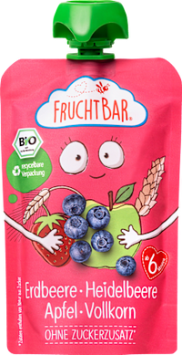 Quetschie Erdbeere, Heidelbeere, Apfel & Vollkorn ab 6 Monaten, 100 g