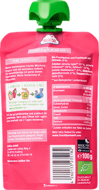 Quetschie Erdbeere, Heidelbeere, Apfel & Vollkorn ab 6 Monaten, 100 g