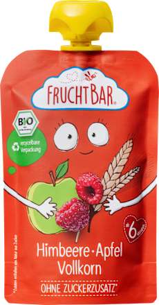 Quetschie Himbeere, Apfel, Vollkorn ab 6 Monaten, 100 g