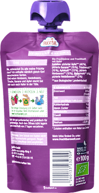 Quetschie Himbeere Heidelbeere Traube Banane Apfel & Hafer ab 6 Monaten, 100 g