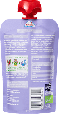 Quetschie Kiwi Erdbeere Birne Banane Zwieback ab 6 Monaten, 100 g
