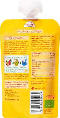 Quetschie Mango, Orange, Kokosmilch & Banane, ab 6 Monaten, 100 g