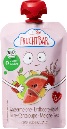 Quetschie Wassermelone, Erdbeere, Apfel, Birne & Reis ab 6 Monaten, 100 g