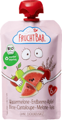Quetschie Wassermelone, Erdbeere, Apfel, Birne & Reis ab 6 Monaten, 100 g