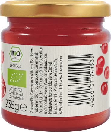 Fruchtaufstrich, Rote Johannisbeere, 235 g