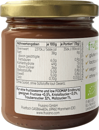 Schokoaufstrich, Nuss-Nougat Creme, 200 g Frusano