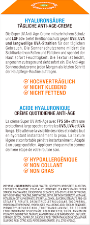 Sonnencreme Gesicht super UV Anti-Age, LSF 50+, 50 ml