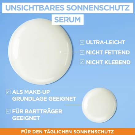 Sonnenfluid Gesicht super UV invisible Serum, LSF 50+, 30 ml Garnier Ambre Solaire