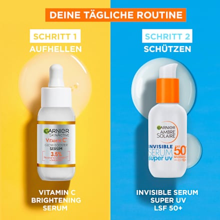 Sonnenfluid Gesicht super UV invisible Serum, LSF 50+, 30 ml Garnier Ambre Solaire