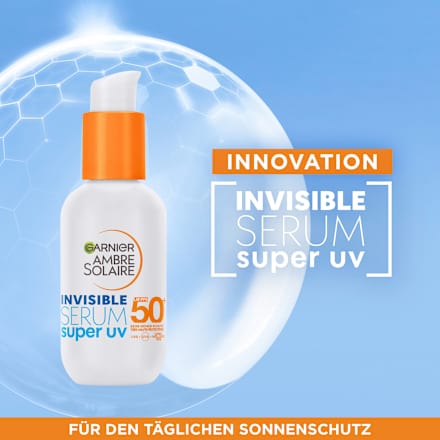Sonnenfluid Gesicht super UV invisible Serum, LSF 50+, 30 ml Garnier Ambre Solaire