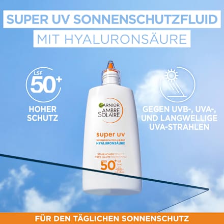 Sonnenfluid Gesicht super UV mit Hyaluronsäure, LSF 50+, 40 ml