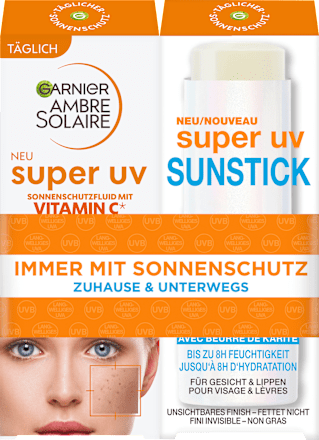 Sun Fluid Face Vitamin C + Sun Stick, Gezicht, super UV, SPF, 1 st
