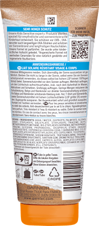 Sonnenmilch Kids sensitiv expert+, LSF 50+, 175 ml Garnier Ambre Solaire