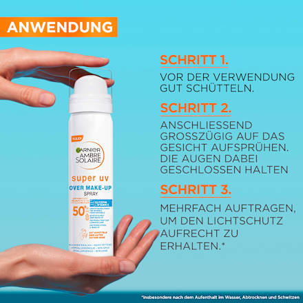 Zonnespray voor over make-up super UV, SPF 50+, 75 ml
