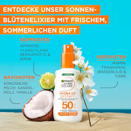 Sonnenspray HYDRA 24h protect, LSF 50, 150 ml Garnier Ambre Solaire