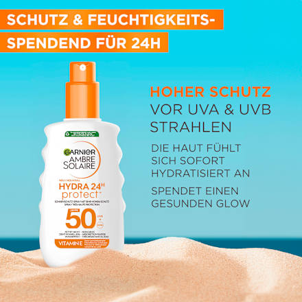Sonnenspray HYDRA 24h protect, LSF 50, 150 ml Garnier Ambre Solaire