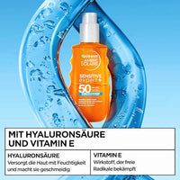 Sonnenspray sensitiv expert+ hydrating sun water, LFS 50, 150 ml