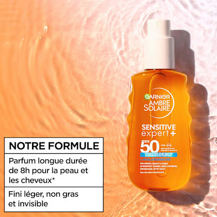 Sonnenspray sensitiv expert+ hydrating sun water, LFS 50, 150 ml