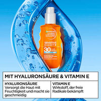 Sonnenspray sensitive expert +, hydrating UV water, LSF 30, 150 ml