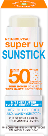 Sun Stick Gezicht &amp; Lippenverzorging Super UV met Sheaboter, SPF 50, 9 ml