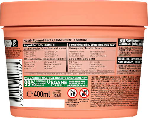 Haarverzorging Ananas Haarvoeding 3-in-1 Masker, 400 ml