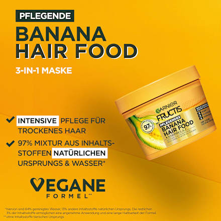 Haarkur Banana Hair Food 3in1 Maske, 400 ml