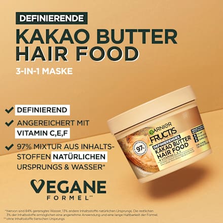 Haarverzorging Cacaoboter Haarvoeding 3-in-1 Masker, 400 ml