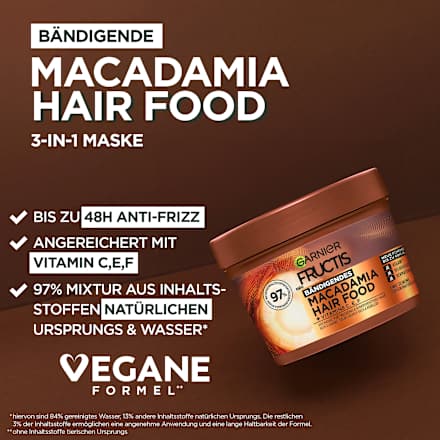 Macadamia Hair Food 3-in-1 Masker, 400 ml