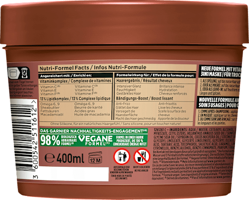 Macadamia Hair Food 3-in-1 Masker, 400 ml