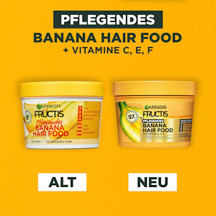 Haarmasker Banana Hair Food 3-in-1, droog haar, 400 ml