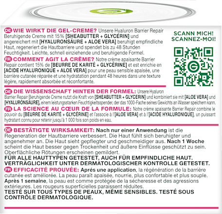 Hyaluron Barrier Repair verzachtende gezichtscrème, 50 ml