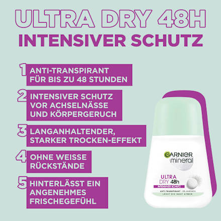Antitranspirant deodorant roll-on Ultra Dry 48h, 50 ml