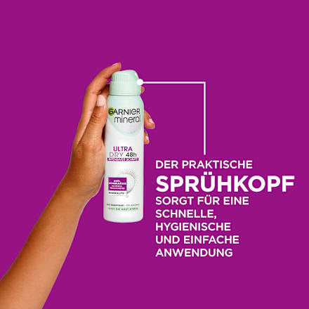 Antitranspirant Deospray Mineral Ultra Dry 48h, 150 ml GARNIER mineral