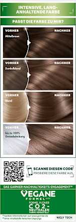 Haarkleur 6N Nude Natuurlijk Donkerblond, 1 st