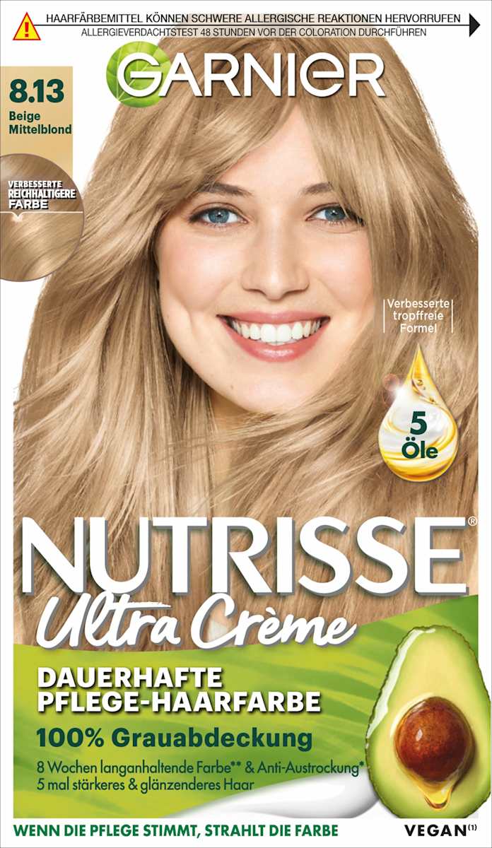 GARNIER NUTRISSE Haarfarbe 8.13 Beige Mittelblond, 1 St