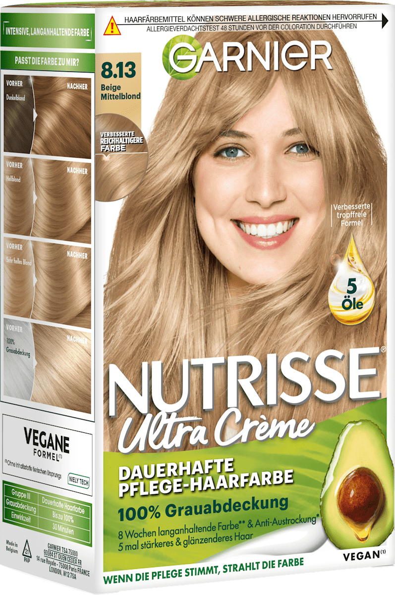 GARNIER NUTRISSE Haarfarbe 8.13 Beige Mittelblond, 1 St