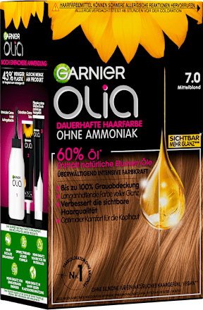 Haarkleur 7.0 Medium Blond, 1 stuk