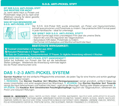 Anti-puistjes stick SOS Skin Clear Active, 10 ml