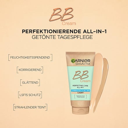 BB Creme All-in-1 Pflege matt hell LSF 25, 50 ml