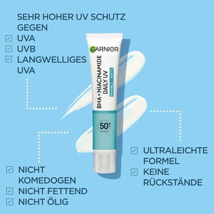 Fluid BHA + Niaciamide LSF 50+, 40 ml Garnier Skin Active